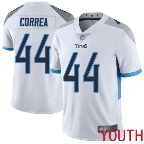 Tennessee Titans Limited White Youth Kamalei Correa Road Jersey NFL Football #44 Vapor Untouchable